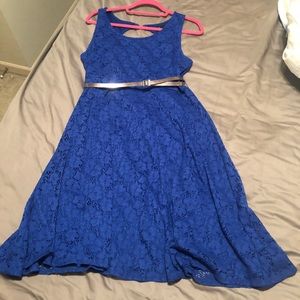 Lane Bryant Blue Lace Skater Dress